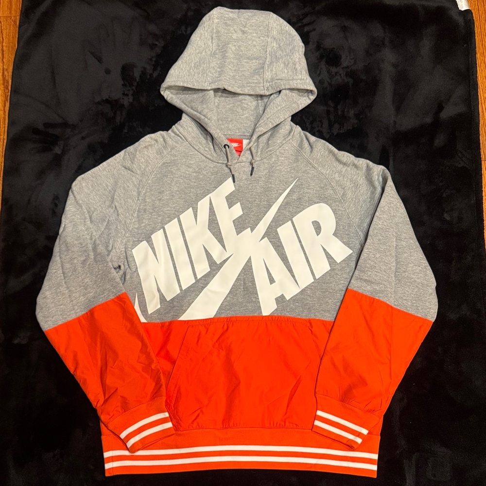 Nike  -   worn only once like new - Nike Air Gray and Orange Pullover